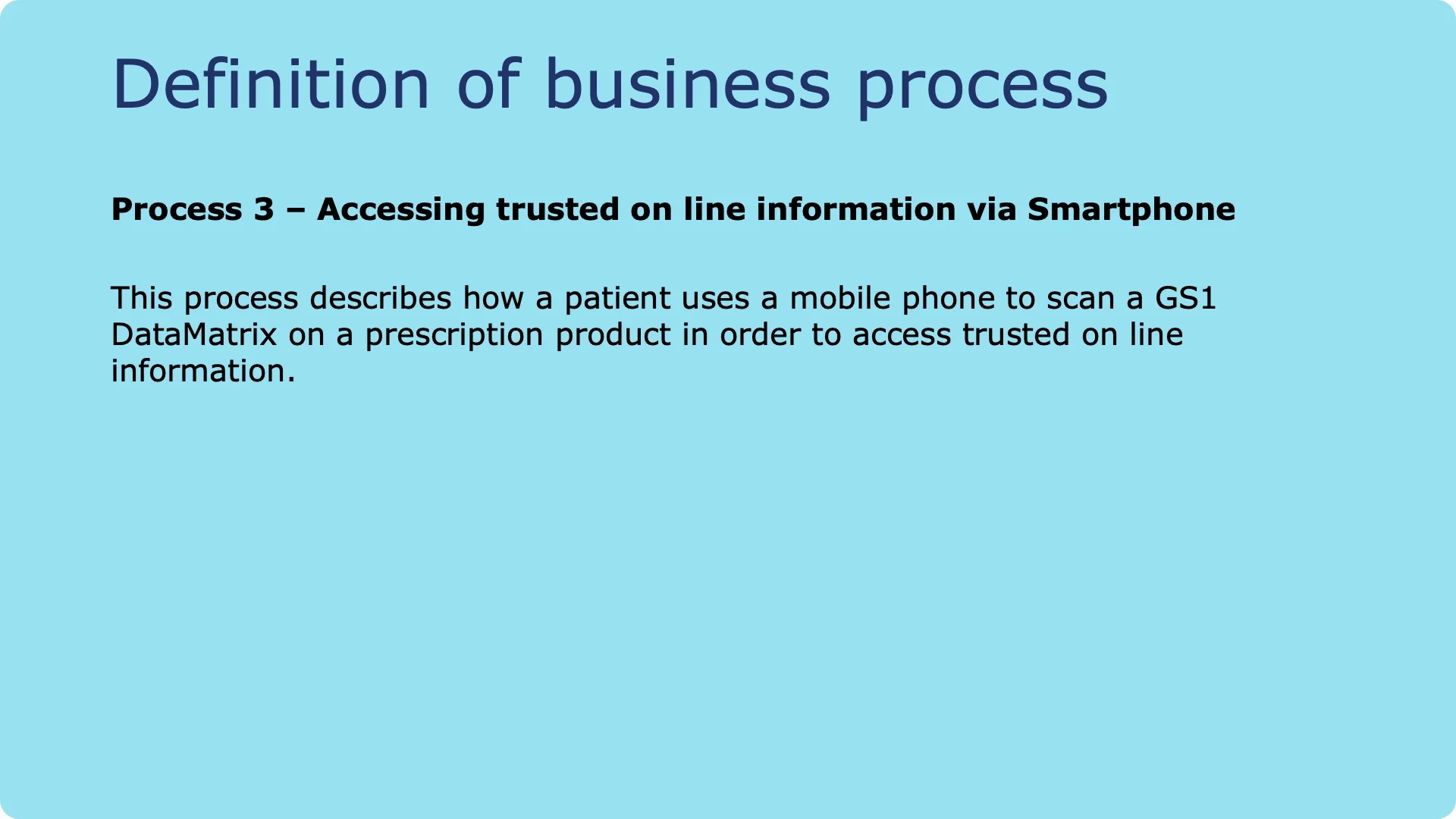 Accessing trusted on line information via Smartphone