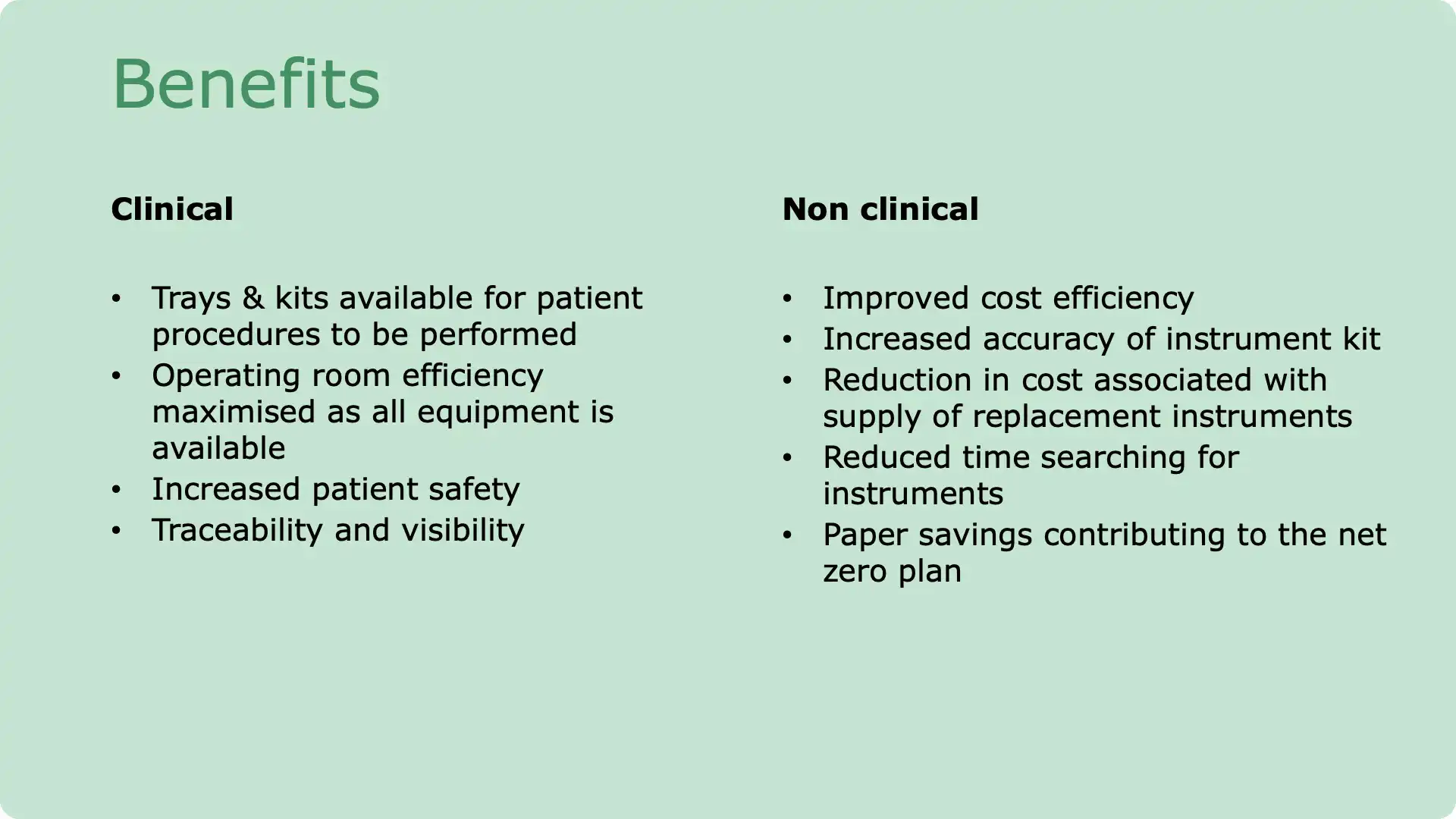 CSD Benefits: Audit trail completion and record keeping