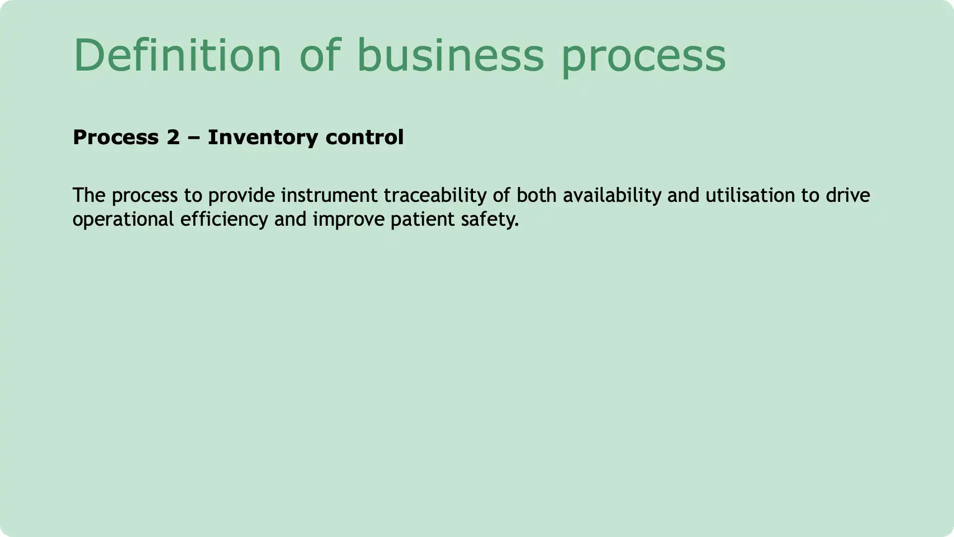 Inventory Step 1: Inventory assessment initiation