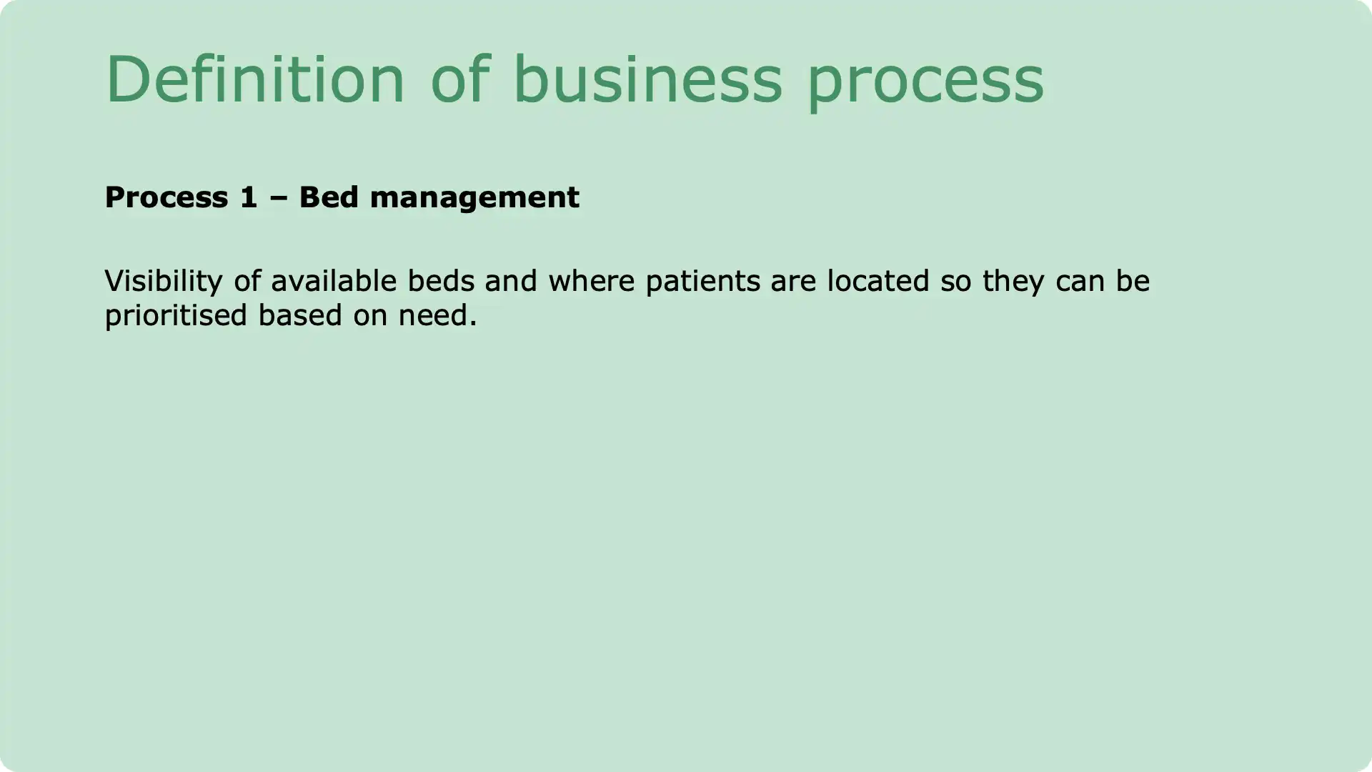 GS1 Hospital Bed Management Process Overview - Improving Patient Safety and Operational Efficiency