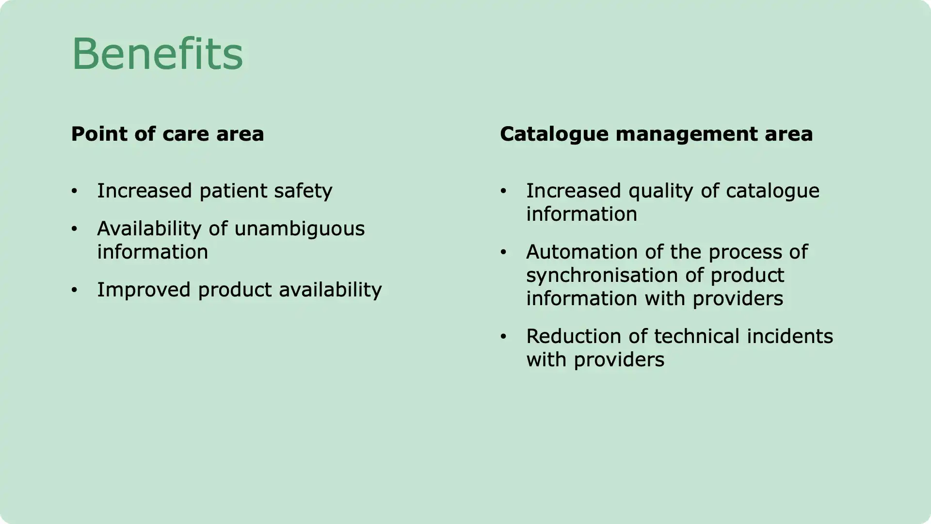 Results from improved master data alignment using GS1 standards