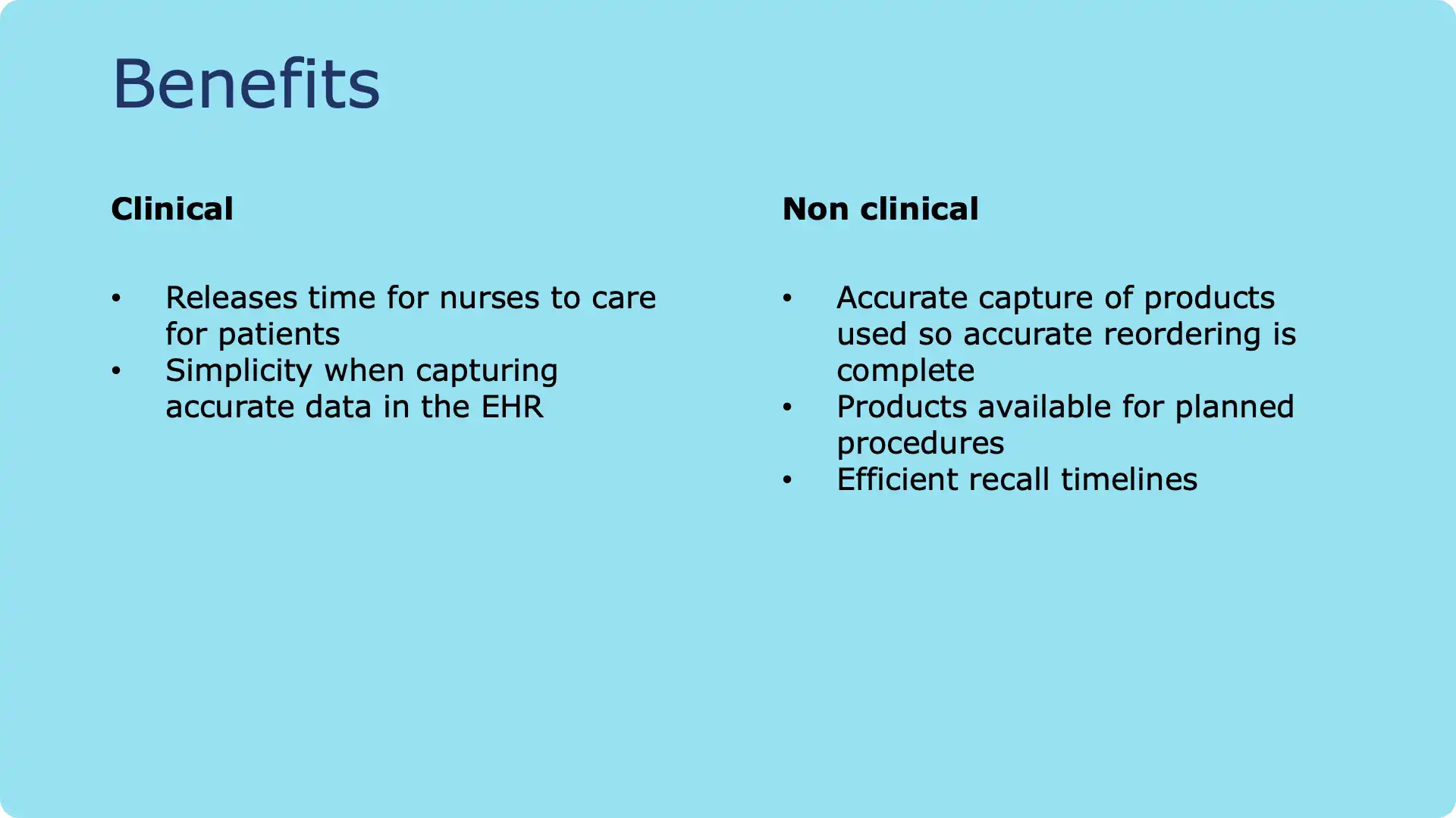 Summary of outcomes: safety, traceability, and compliance with GS1
