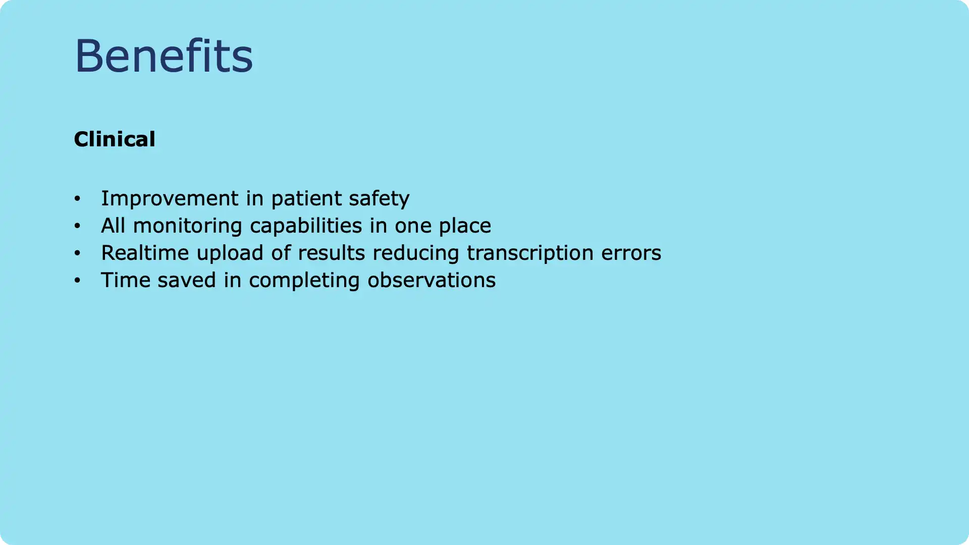 Benefits of clinical observations with GS1 standards