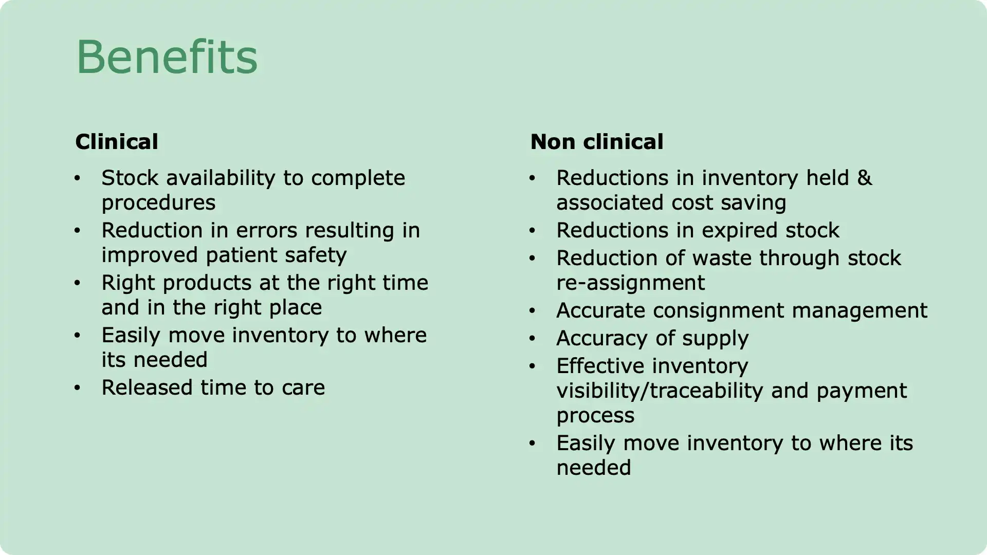 Benefits: Secure and efficient warehouse operations enabled by GS1 standards